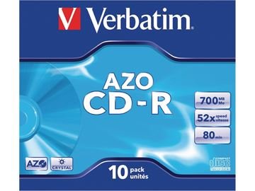 Verbatim CD-R 700MB 52X 10er JC Crystal 10 Stück