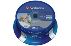 Verbatim BD-R SL DATALIFE 25GB 6X WIDE PRINT 25 S